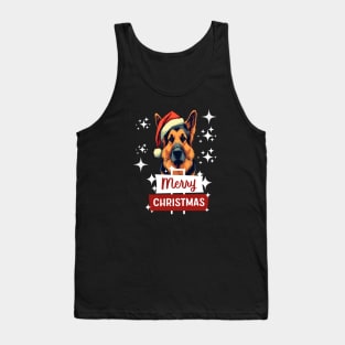 German Shepherd Merry Christmas Tank Top